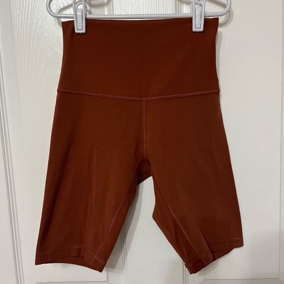 Lululemon Align Biker Short 8” Dark Terracotta Size 8 - Picture 2 of 5